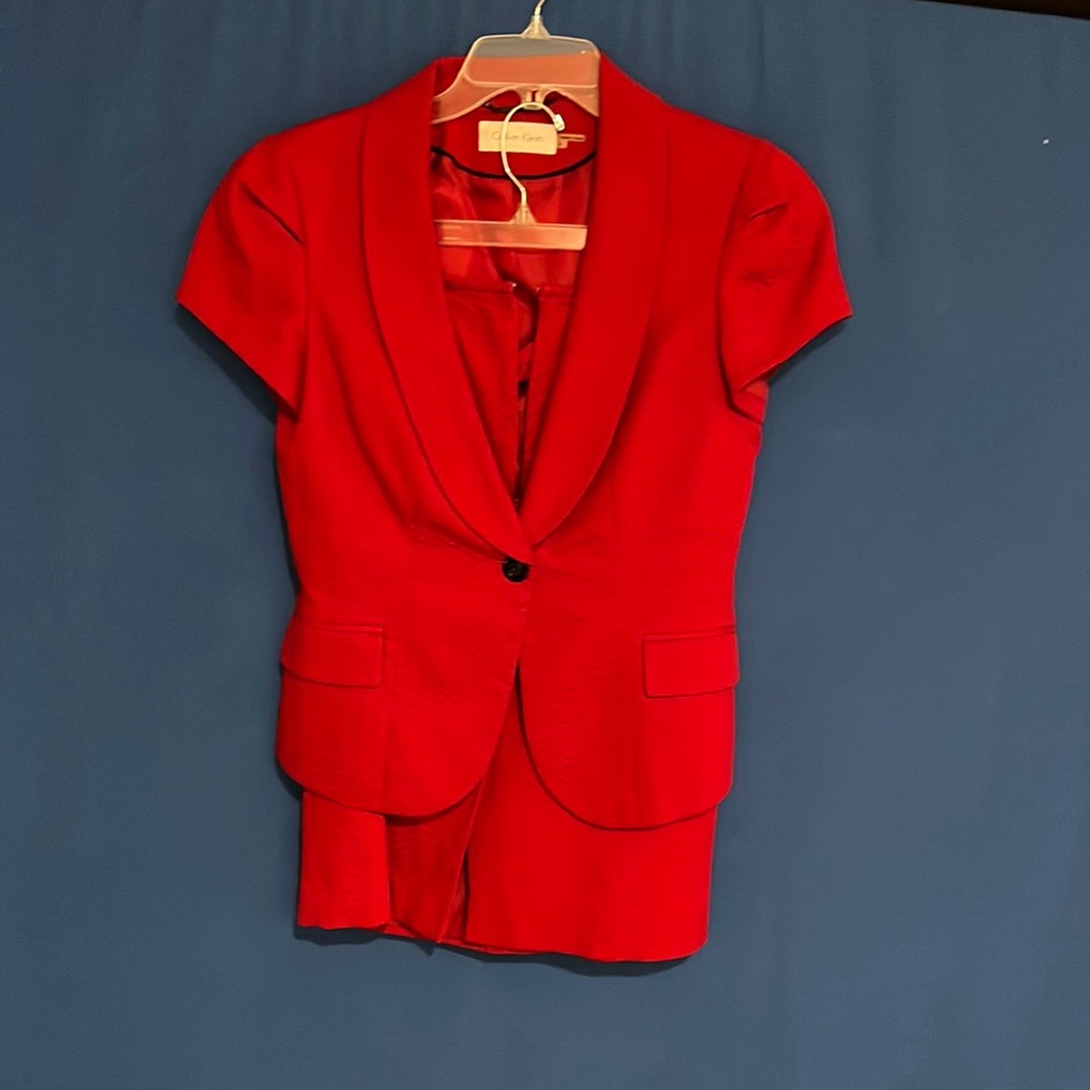 Beautiful Calvin Klein suit red piece suit size 6